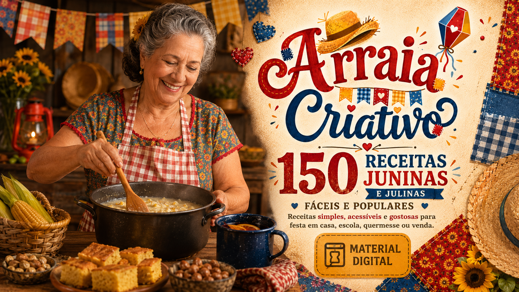 Banner do produto 150 Receitas Juninas Fáceis