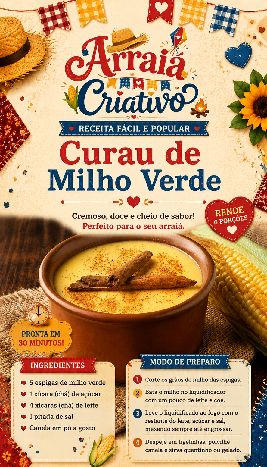 Mockup visual do material digital de receitas